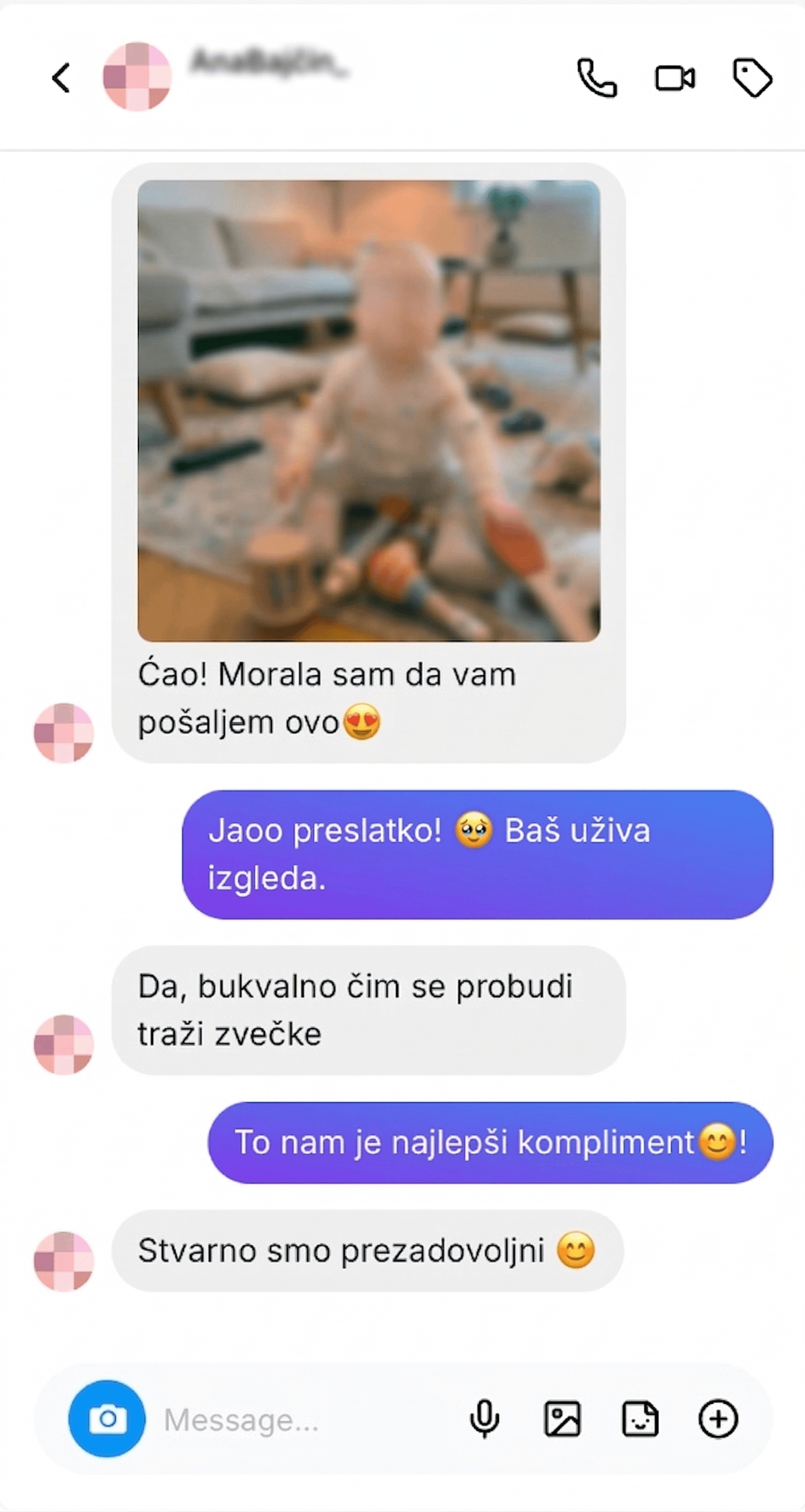 Anonimizovana poruka roditelja iz DM prepiske